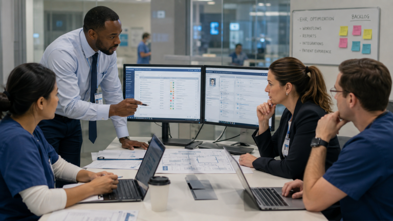 Health Informatics Staffing for EHR Optimization Backlogs: From Frontline Complaint to Governed Change